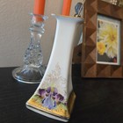 Antique Victorian Porcelain Gilded Hat Pin Holder