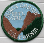 Vintage Kings Canyon Nat l Park National Park California Round Souvenir Patch