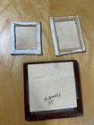 Lot X3 Vintage Miniature Dollhouse Artist J Ganly Paintings 1 12 Scale-signed