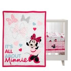 Lambs   Ivy Disney Baby Minnie Mouse Love 3-piece Pink Nursery Crib Bedding Set
