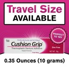Cushion Grip Denture Adhesive 0 35 Oz Pack Of 2 Zinc-free