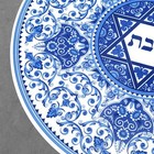 Spode Judaica Collection Challah Tray Plate 11 5  Blue And White Star Of David 