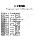 Rear Parking Brake Shoes   Hardware Kit For Toyota Venza Sienna Highlander Lexus