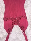 Red Lace Slip Dress W  Sequin Lace   Beading Size Large 
