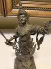 South East Asian Antique Bronze Figurine - Traditional Burmese Courtly Dancer