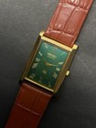 Gold   Green Vintage Seiko Slim Quartz Gentlemen s Wrist Watch -  free Shipping 