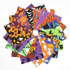 102 Piece Halloween 1  Pre Cut Charm Pack 5  Squares 100  Cotton Fabric Quilt
