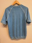 Vintage 70s 80s Adidas Descente Terry Cloth Half Zip Top Blue Size M Japan