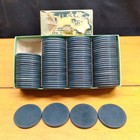 96 Vintage 1940s Bakelite Art Deco Catalin 1 1 2  Dark Blue Poker Chips