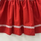 Vintage 6-9 Months Baby Girl Smocked Lace Red White Dress