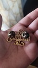 Hank Williams Jr Name Script Pin Pinback Lapel Hat Vintage Gold Tone
