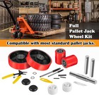 Replacement For Pallet Jack Wheels Kit 7  x2   Steering Wheels 3  x 3 75  roller