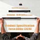 20 Inch 60lb Gas Struts For Tanning Bed   Rv Bed  weight  48   66lb   Oem  4