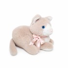 Vintage Beige   White Cat   Kitten Blue Eyes Soft Plush Toy Stuffed Animal 10 