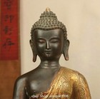 17 7   Old Tibet Purple Bronze Gold Shakyamuni Sakyamuni Amitabha Buddha Statue