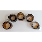 Pier 1 Imports Glass Tortoiseshell Napkin Rings  2  Diameter X 1 5   Set Of 5