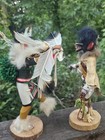 Lot Of  Two  2  Vintage  Hopi Eagle And Ogre Man Native American Kachina Dolls