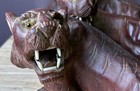 Asian Hand Carved Wooden Chinese Asia Tiger Statue Figure