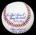 Ralph Branca Bobby Thomson Signed Shot Heard Round The World Oct 3 1951 Ball Jsa