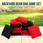 8-pack Cornhole Bean Bags - 4 Black   4 Red For Outdoor Games And Events