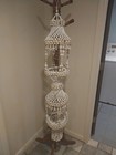 Vintage Shell Tiered Hanging Plant Holder Seashell  Bohemian  