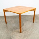 Mid Century Danish Modern Side Table End Square Restored Oak Wood Nightstand Nm