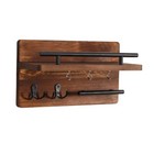 Bh-sz002 Key   Letter Mail Holder Rack Solid Wooden Shelf Wall Mount Home Decor