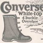 Rare   Ca  1920 Converse Rubber White-top Shoe Boot Advertising Card Ink Blotter