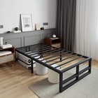 Twin Size Metal Bed Frame  14 Inch Heavy Duty Platform Bed  Black
