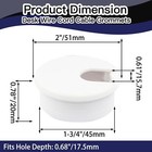 2pcs 1-3 4 Inch Desk Grommet  Plastic Hole Cover  Inch  White 