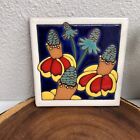 Masterworks Handcrafted Ceramic Art Tile Floral