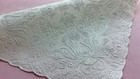 Vintage Hanky Handkerchief Appenzell Embroidered Wedding Bridal Floral Pale Gray