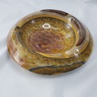 Vintage Carved Polished Onyx Marble Ashtray Natural Stone Heavy 5 4 Pounds Mcm