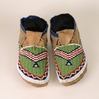 Antique Northern Plains  Sioux   Full Beaded Moccasins