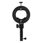 Handheld Grip S-type Bracket Pro Bowens Mount Holder For Round Speedlite Flashes