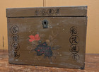 Antique Painted Wood Tea Canister Box   Canton China W Provenance From Starr Col