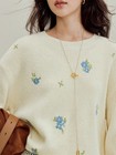 Embroidered Sweater Autumn Women s Round Neck Loose Long Sleeve Knitted Sweater