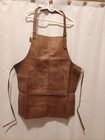 Rugged Brown Leather Apron For Men Women Ideal For Bbq Welding Woodworking Nwt