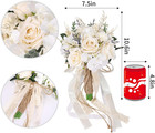 Wedding Bouquets For Bride Bridesmaid  White Champagne Artificial Roses Flowers