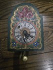 Antique Schwarzwalder Bauernmalerei Germany Folk Art  Toleware Clock 