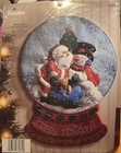 Rare 2007 New Bucilla Christmas  Stocking Snowglobe Santa snowman Felt Kit