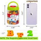 Magnetic Letters Numbers For Kids Fridge Magnets Alphabet Colorful Plastic