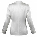 Victoria s Secret Jacquard Blazer S Ivory Double Breasted Floral Satin Bridal