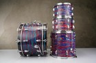 1968 Ludwig 4-piece Psychedelic Red Drums  59132