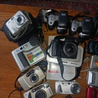 Lot  20 Cameras Kodak Canon Sony Yashica Vivitar Hp Some Working - Parts repair
