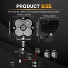 Colight 3  Laser Squadron Sport Led Pair Driving combo Lights Kit W wire Harness