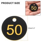 Numbers Key Tags  0-50 Plastic Id Hang Tag Numbered Tags black   Yellow 