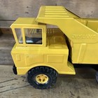 Vtg  Late 1960 s Nylint Large Pressed Steel 17  Yellow Construction Dump Truck