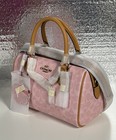 Coach Rowan Satchel Bag Signature Canvas With Charms Gold powder Pink Cea18 New