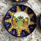 Mexican Pottery Set 4 Hand Painted Talavera Fruit Bread Plates Folk Wall Art 7 